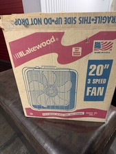 Vintage Lakewood 20 3-speed Box Fan Model P-223 With Original Box Nos Usa Made Vintage Lakewood 20 3-speed Box Fan Model P-223 With Original Box Nos Usa Made