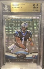 2011 TOPPS PLATINUM XFRACTORS #1 CAM NEWTON BGS  9.5 GEM MINT