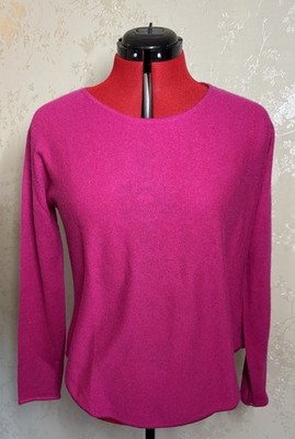 NEU MIT ETIKETT MAX STUDIO Fuchsia Rosa Merinowolle/Kaschmir Pullover Größe M (Max Mara)