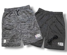 Boys Youth Kids Large 14/16 NBA Basketball Shorts Black and Gray 2x Shorts