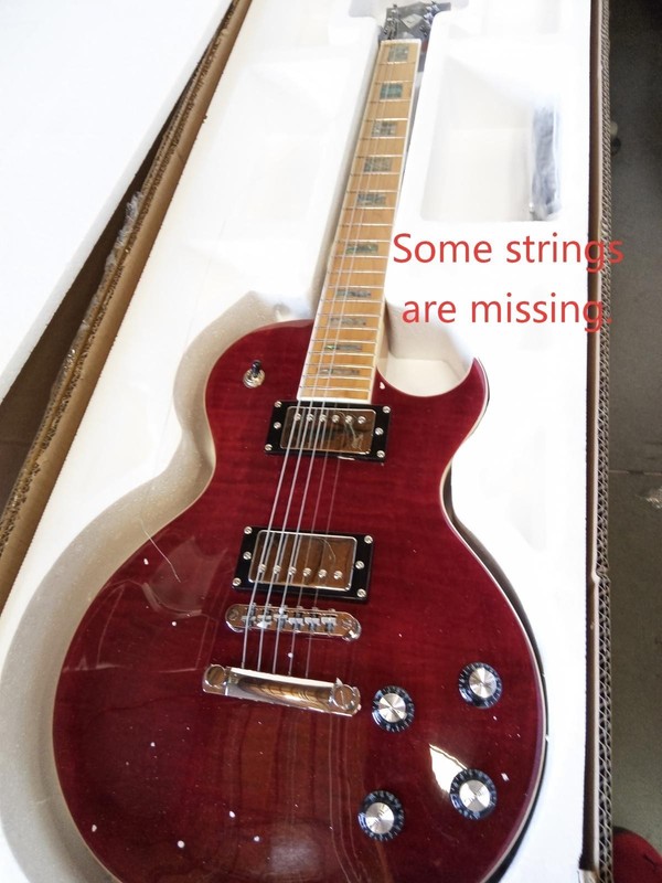 Open Box  Electric Guitar Flame Maple Top Neck In Red Roasted Maple Fretboard