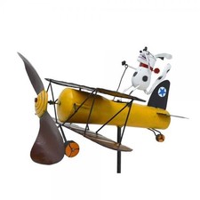 AVIATOR SPIKE WHIRLIGIG WIND KINETIC SPINNER YARD DECOR SCULPTURE GEBLUEG340