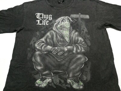 90s 2PAC DR.DRE ヴィンテージ　Ｔシャツ　黒　XL Vintage 90s 2Pac Tupac Shakur Thug Life T Shirt L NWA Dr Dre