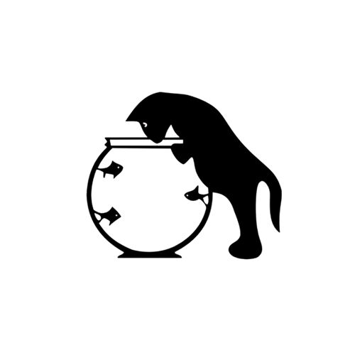 Cat Catching Fish Vinyl Decal Sticker for Macbook Air Pro 11 12 13 15 17" Laptop - Picture 2 of 6