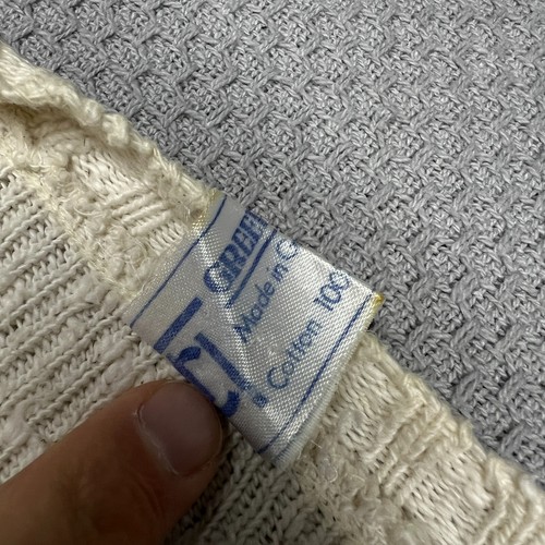 Greek Knitwear Pullover Herren XL weiß Baumwolle klassisch maritim V-Ausschnitt adrett - Bild 6 von 9
