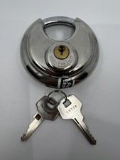 Disc Padlock Pro 70mm 2 3/4" C010 hardened stainless steel key Public storage
