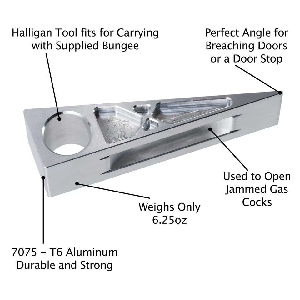 Dino Force Firefighter Wedge – 7075 alumínio com elástico, construído para durabilidade - Imagem 3 de 4