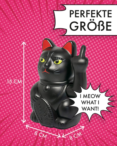 ANGRY CAT - Winkekatze Lucky CAT - Lustige Winkende Katze - Japanische Winkkatze - Bild 5 von 12