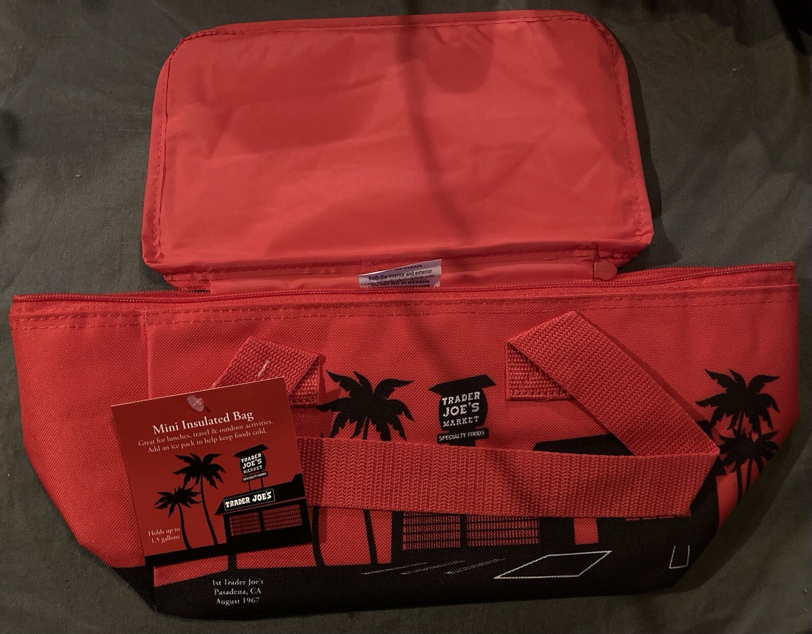 RELEASE Trader Joe's Emerald Green mini insulated cooler tote bag With