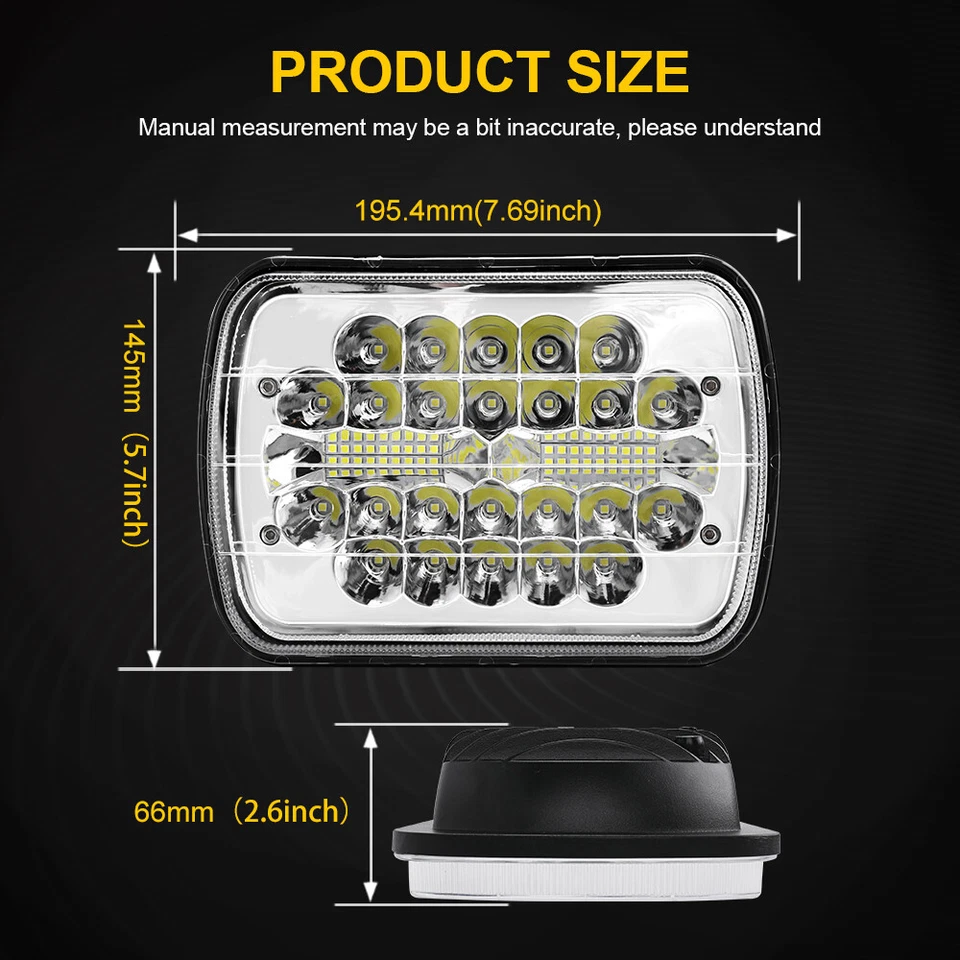 2X Faro de sello LED para International Harvester 4700 4800 4900 8100 2B1 H6054 Foto 2 de 4