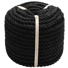 Black Cotton Rope 1/2 in x 100 ft Black Rope Natural Rope for DIY Crafts Plan...