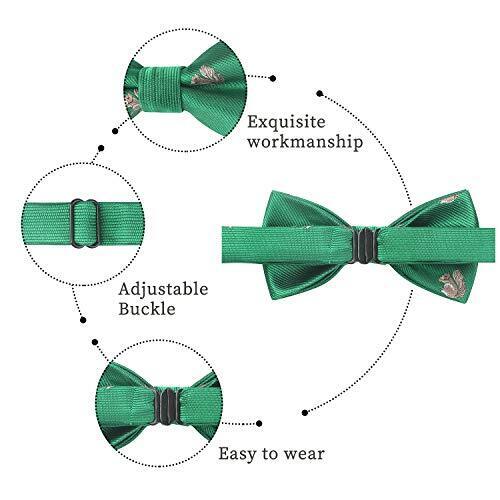 Bow Ties for Boys Pre Tied Toddler Bow Tie Adjustable Kids One Size Green-1 - Bild 4 von 6