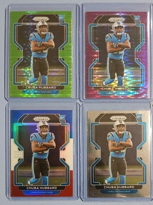 2021 Prizm Chuba Hubbard refractor rookie lot  Pulsars Silver Variation