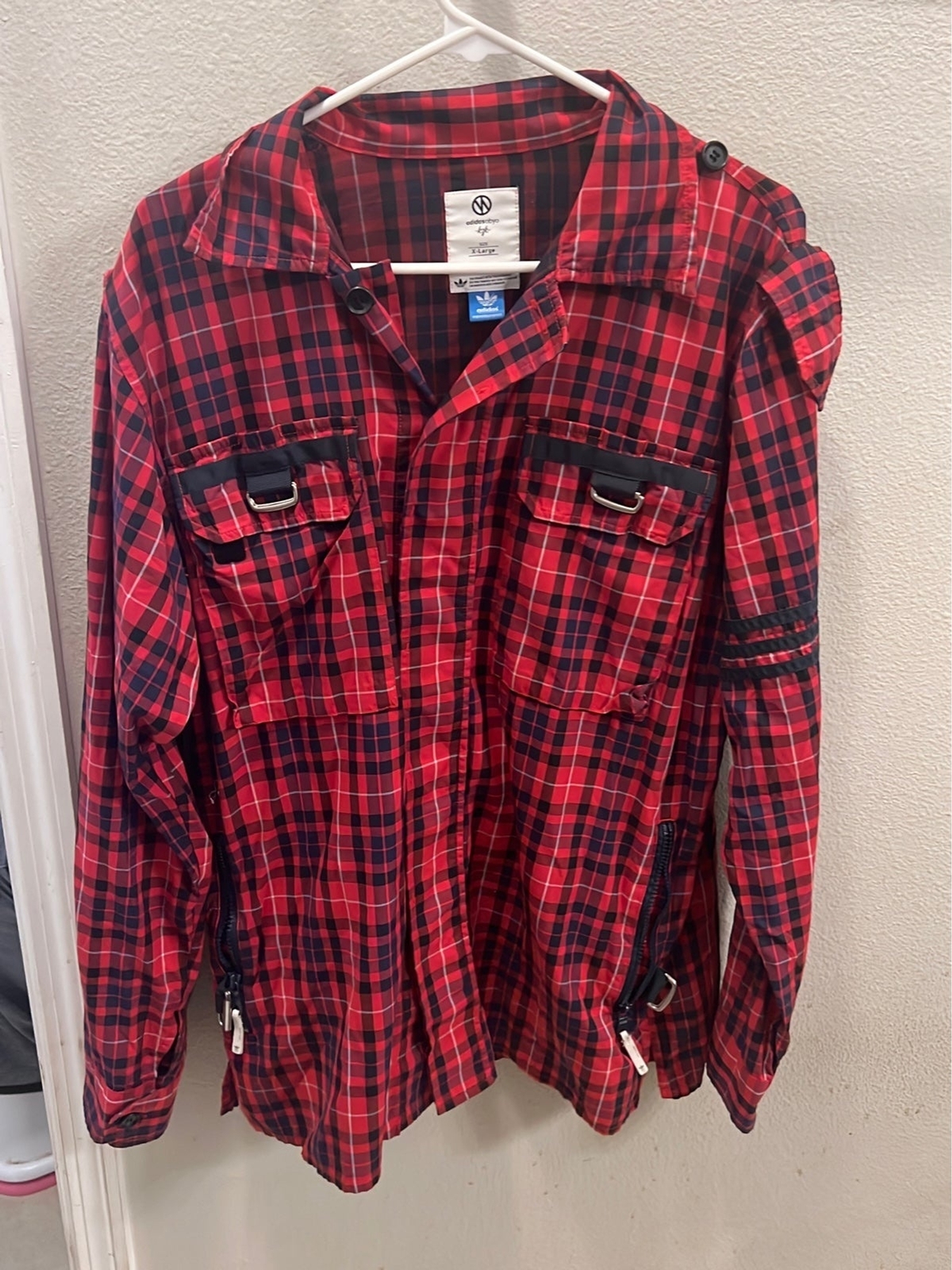 Adidas obyo kzk plaid shirt