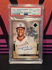 2020 Topps Transcendent Juan Soto Nationals GOLD Frame Emerald Auto 13/15 PSA 8