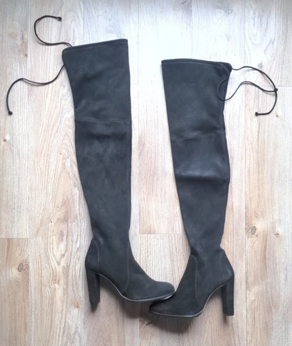 Stuart Weitzman Highland Over the Knee Suede Boots Womens 9 OTK - Picture 10 of 17