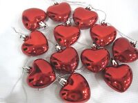 Valentines Day Shiny Red Hearts 2 Ornaments Decorations Set Of 12 Valentines Day Shiny Red Hearts 2 Ornaments Decorations Set Of 12