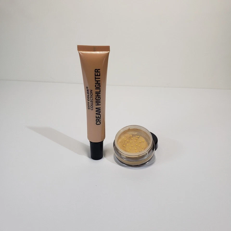 Шампанское зарево крем и порошок хайлайтер комплект 2 шт новый город цвет  - Изображение 2 из 4