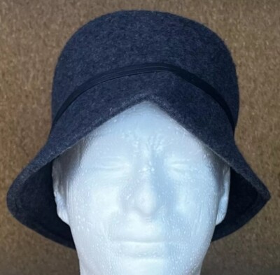 Vintage Gray Women\'s Hat with Floral Accent Wool Blend Womens Grey Hat with Flower Accent | eBay main image 3