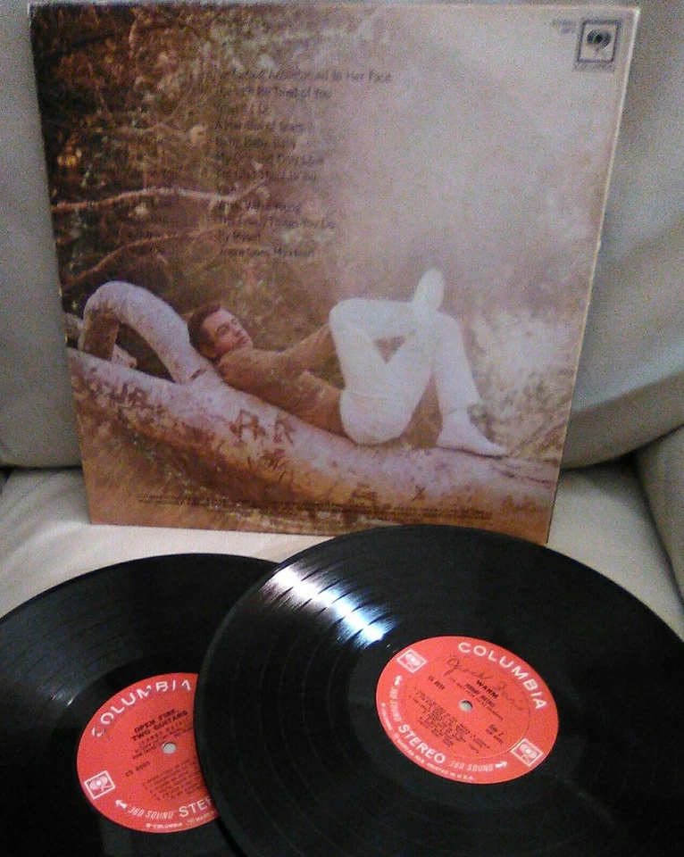 Johnny Mathis Two Albums Warm & Open Fire Two Guitars Gatefold Vinyl LP Record - Image 3 of 4