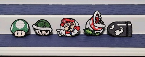 NEW Super Mario Bros Small Patchs Lot Of 5 Nintendo Characters Secure Back HTF