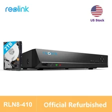 Reolink 8CH 8MP NVR Security Camera Recorder CCTV Surveillance 2TB HDD RLN8-410