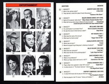 Roy Rogers Mel Blanc Billie Holiday Vintage Entertainment Trivia Card A-25