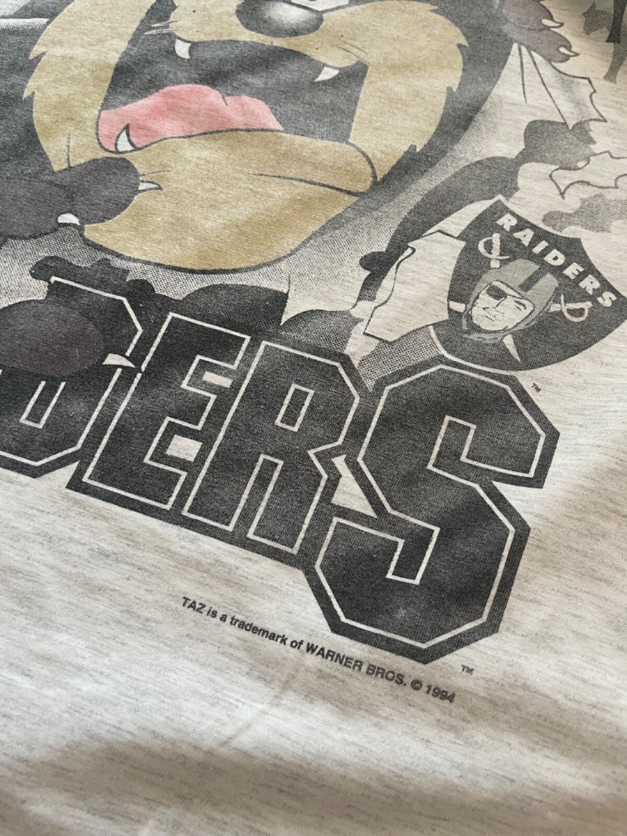 NFL Raiders x Looney Tunes T-Shirt Vintage TAZ Size XL | eBay