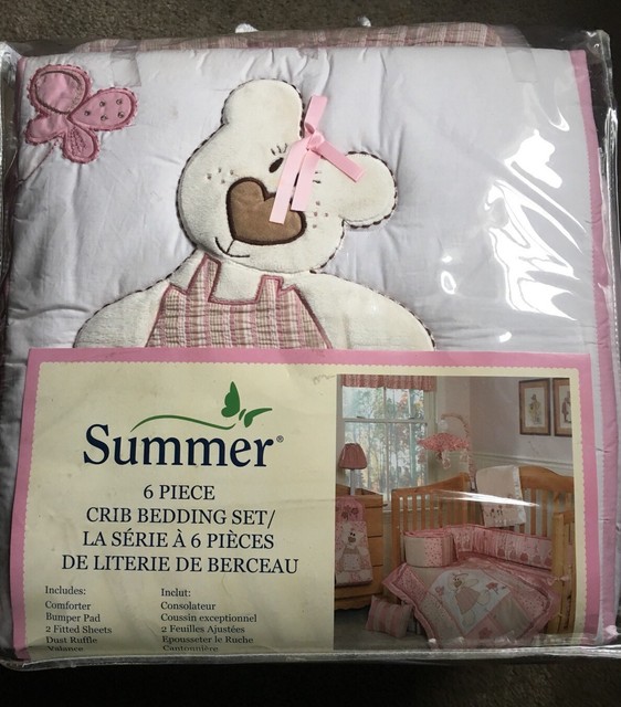 Summer Infant Pink Jungle Animal Ballerina Baby Girl Nursery Crib