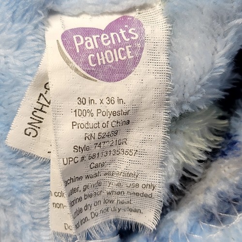 Coperta bambino dinosauro blu Parents Choice morbida Lovey Walmart pile - Foto 2 di 9