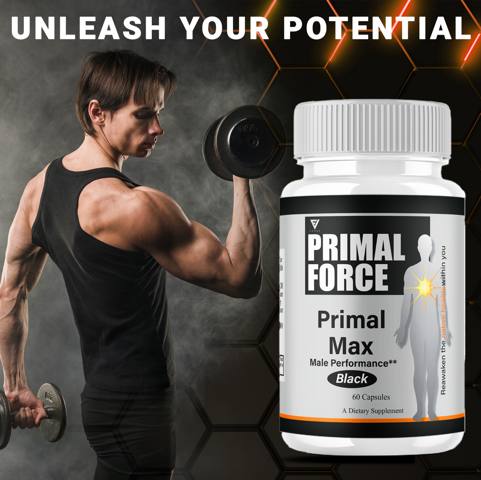 Primal Force Max, PrimalForce Max Performance Strength (60 Capsules)