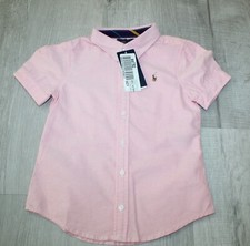 Polo Ralph Lauren Girls' Oxford Buttondown Shirt Pink Size 5