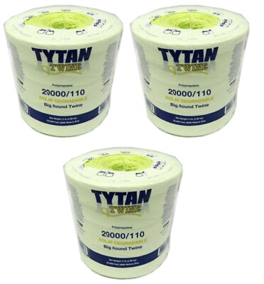 Tytan PBT20110TSDNBP 20,000 ft Green Poly Baler Twine - Pack of  3