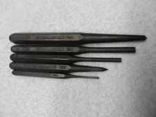 Craftsman Prick Center Pin Punch Set, made in USA - 5 pcs