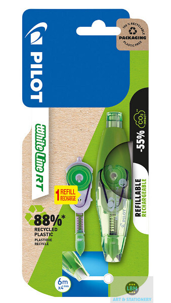Pilot White Line RT Correction Tape White 6M x 4mm + Extra Refill ECTE-25K 4G BG