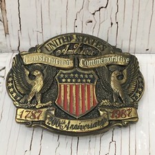 USA Constitution Commemorative 200th Anniversary 1787-1987 Belt Buckle