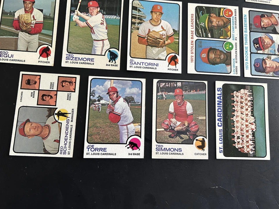 1973 Topps ST LOUIS CARDINALS Team Set BOB GIBSON Lou BROCK Joe TORRE Simmons - Image 3 of 4