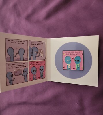 Strange Planet ''The Descent'' Pin  Decorative Metal Fastener  Nathan Pyle Creator