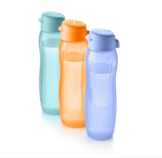Tupperware To Go Eco - Mini borraccia da 90 ml, con tappo a vite Vitamina Shot Ecoeasy da 3 pezzi, 90 ml, colore: rosa, verde, giallo