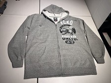 Ecko Unltd Hoodie Mens 3XL Gray Full Zip Swea...