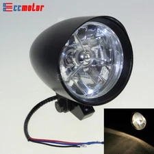 4.5" Bullet Tri Bar Headlight For Harley Big Twin Dyna Softail Sportster Chopper