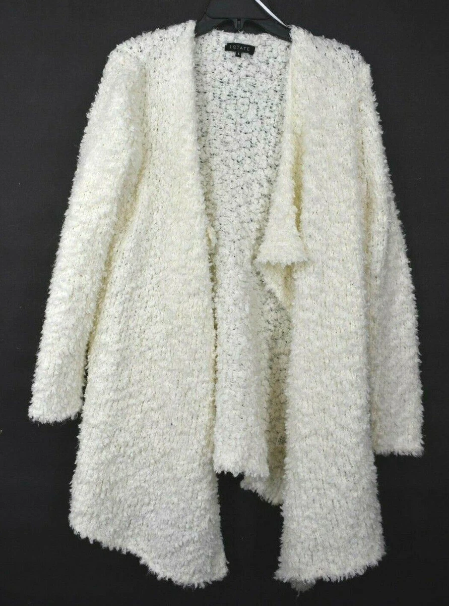 Shaggy white best sale cardigan
