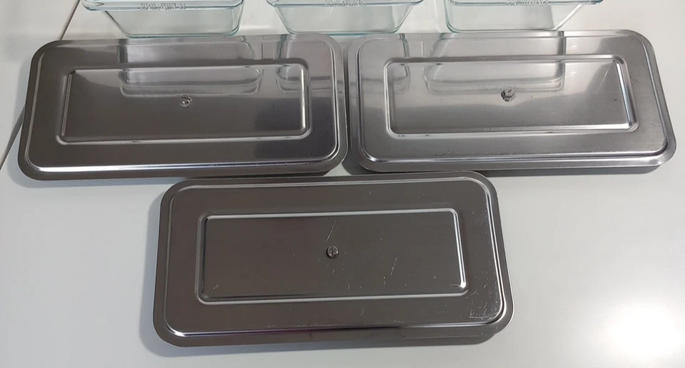 3x Philips Ekco Hostess Trolley Platos y Tapas de Vidrio Genuino Pyrex De Colección Foto 4 de 4