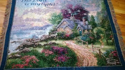 THOMAS KINKADE Überwurf Decke PSALM 27 1 DER HERR IST MEIN LICHT - Bild 2 von 8
