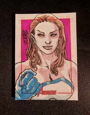 Jessica Jones - Marvel Avengers 2011 Sketch Card 1/1  by J David Lee