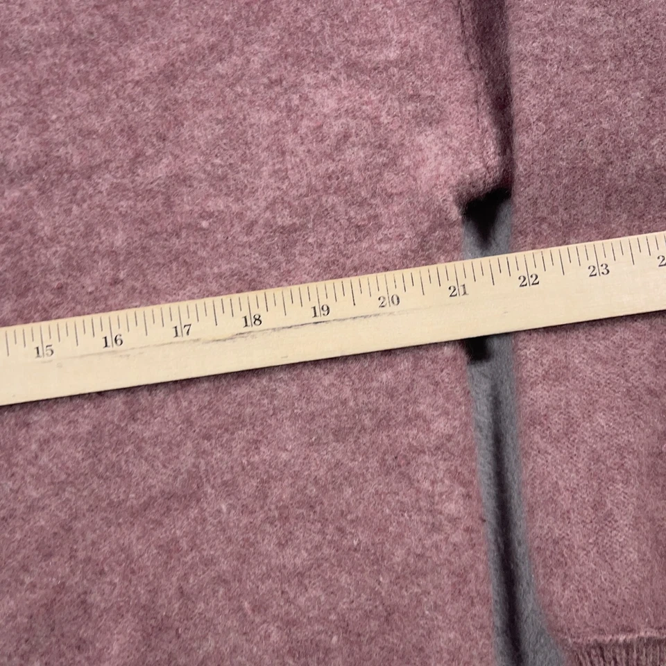 Свитер женский Tahari L розовый 100% 2-слойный кашемир ложный вырез ребристый подол мягкий - Изображение 3 из 4