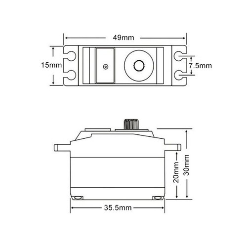JX 25g Metal Gear Digital Tail Servo For RC TREX Align ALZRC 450 500 Helicopter - Picture 3 of 10