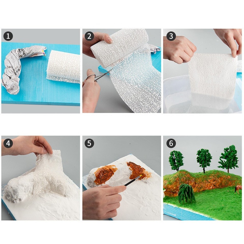 Unique Craft Material White Shaping Cloth for Mountain Scenery 15 cm x