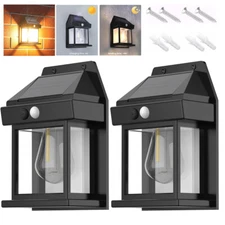 3 Lighting Modes LED Solar Wall Lights PIR Motion Sensor Outdoor Garden Security