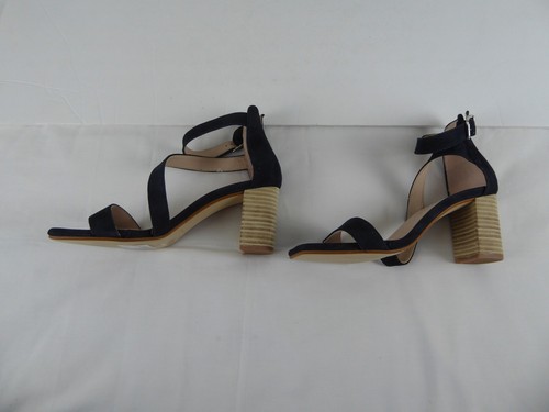 LADIES MINT VELVET IZZY NAVY BLOCK HEELS SANDALS UK3 EU36 RRP £129 - NEW & BOXED - Picture 5 of 10